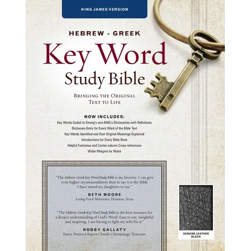 Hebrew-Greek Key Word Study Bible-KJV: Key Insights Into God's Word - Leather