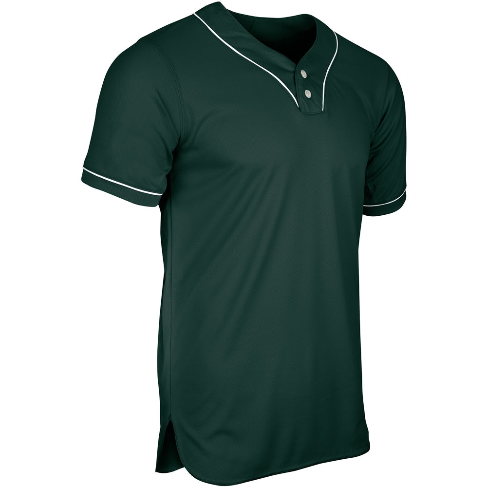 CHAMPRO HEATER 2-BTTN PIPED BASEBALL JERSEY