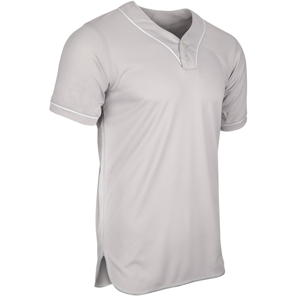 CHAMPRO HEATER 2-BTTN PIPED BASEBALL JERSEY
