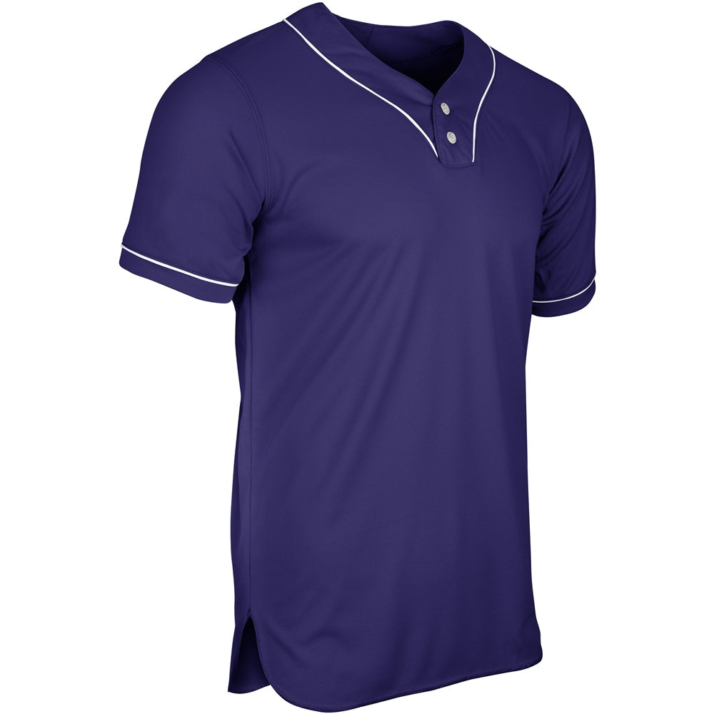 CHAMPRO HEATER 2-BTTN PIPED BASEBALL JERSEY