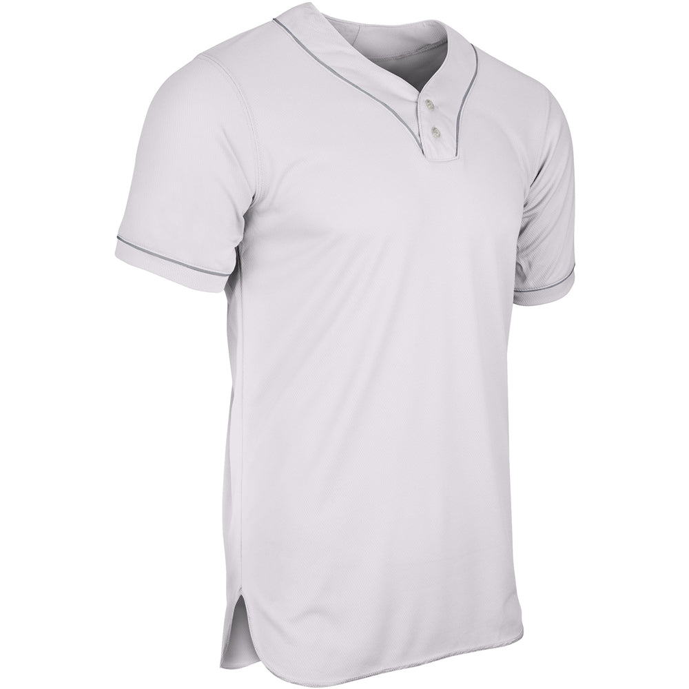 CHAMPRO HEATER 2-BTTN PIPED BASEBALL JERSEY