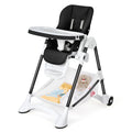 Baby Convertible Folding Adjustable High Chair with Wheel Tray Storage Basket