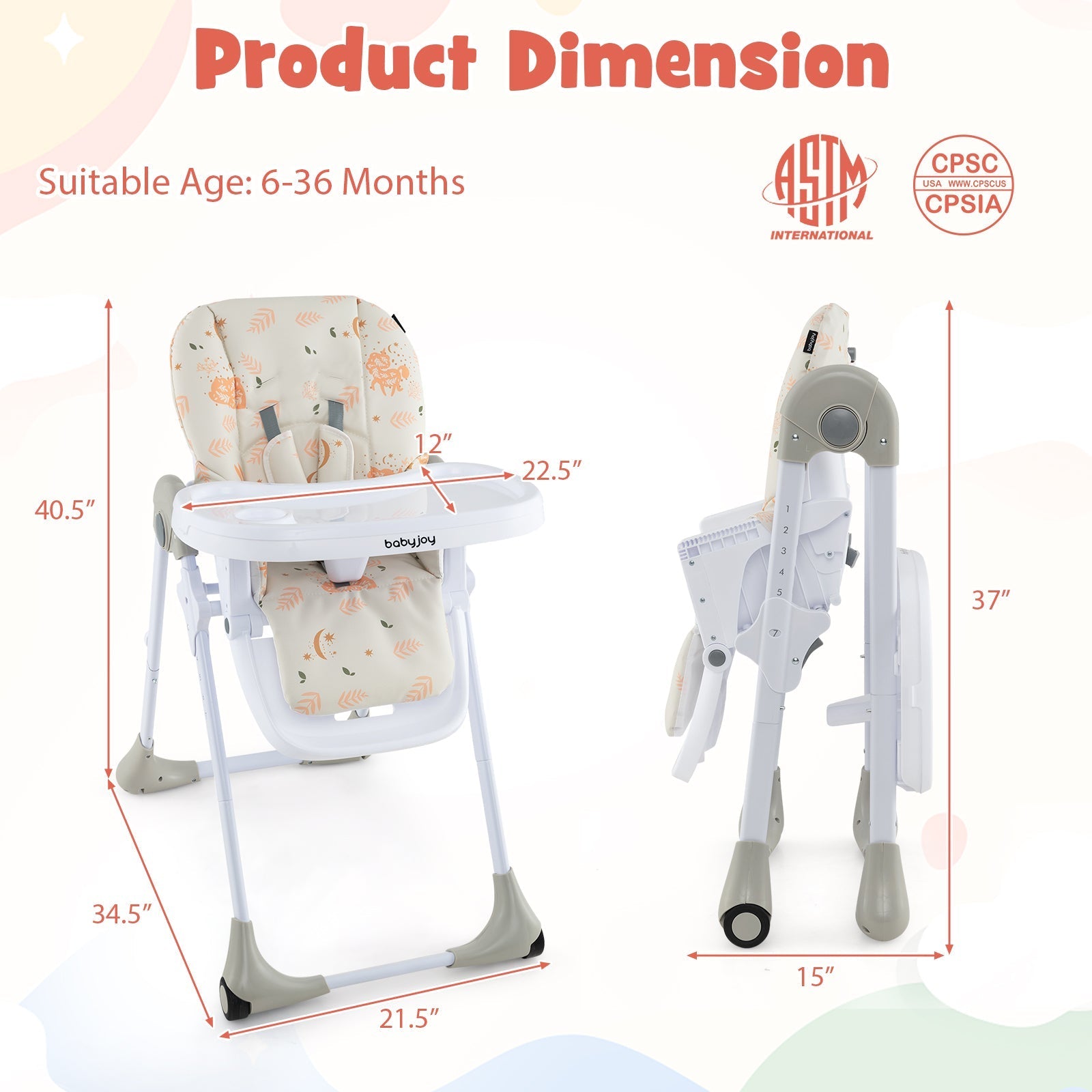 3-In-1 Convertible Baby High Chair
