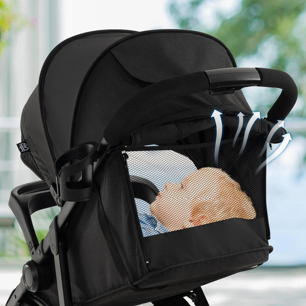 Baby Jogging Stroller with Adjustable Canopy for Newborn