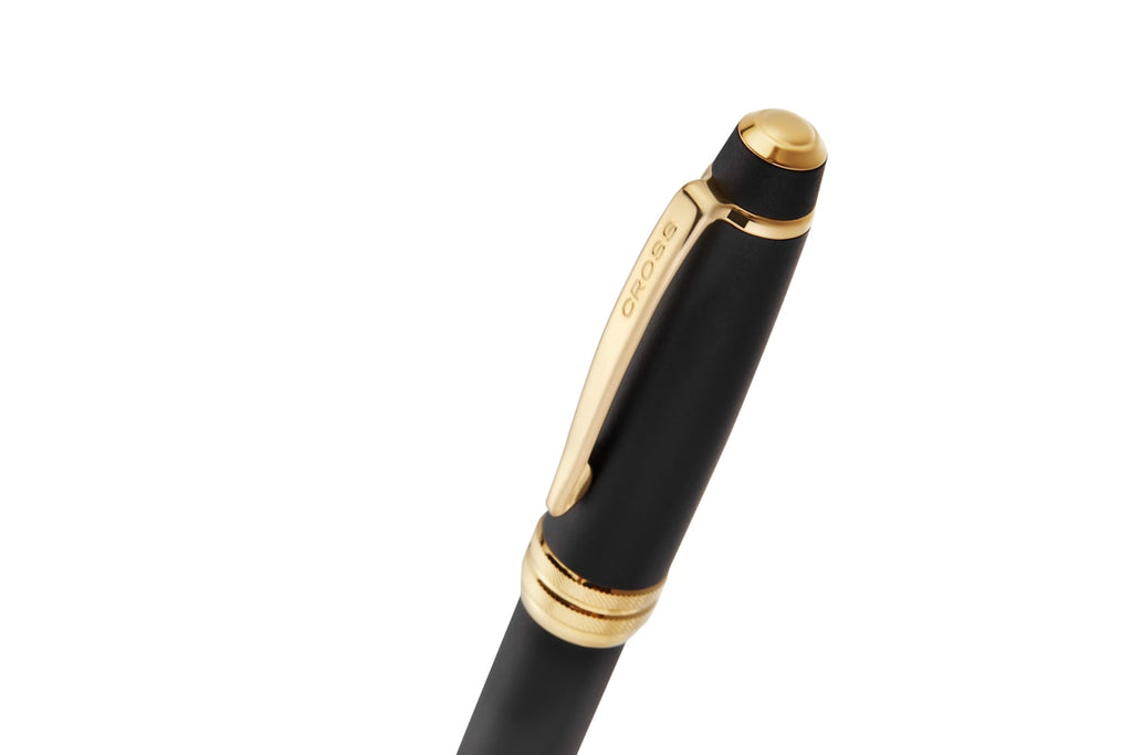 Bailey™ Matte Black Lacquer with 23KT Gold PVD Ballpoint Pen
