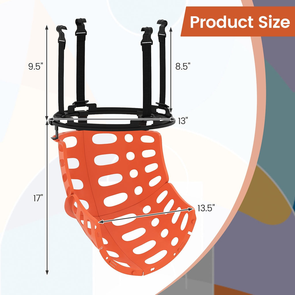 Basketball Return Attachment with 4 Tool-Free Detachable Hooks (Fit 18 Inch Rims)