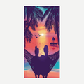 Beachy Sunset Lovers Velour Towel