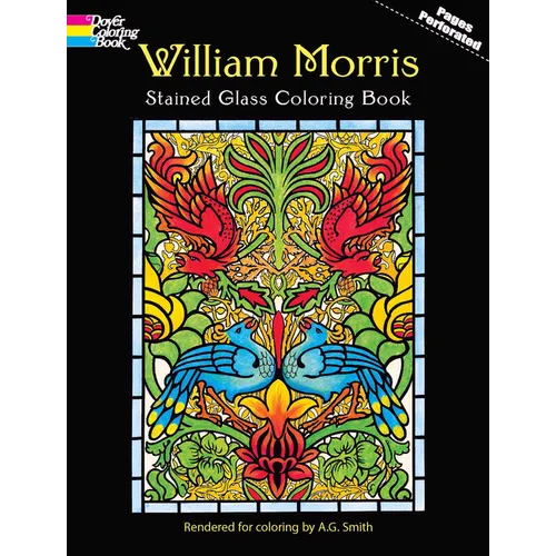 William Morris Stained Glass Coloring Book - Paperback