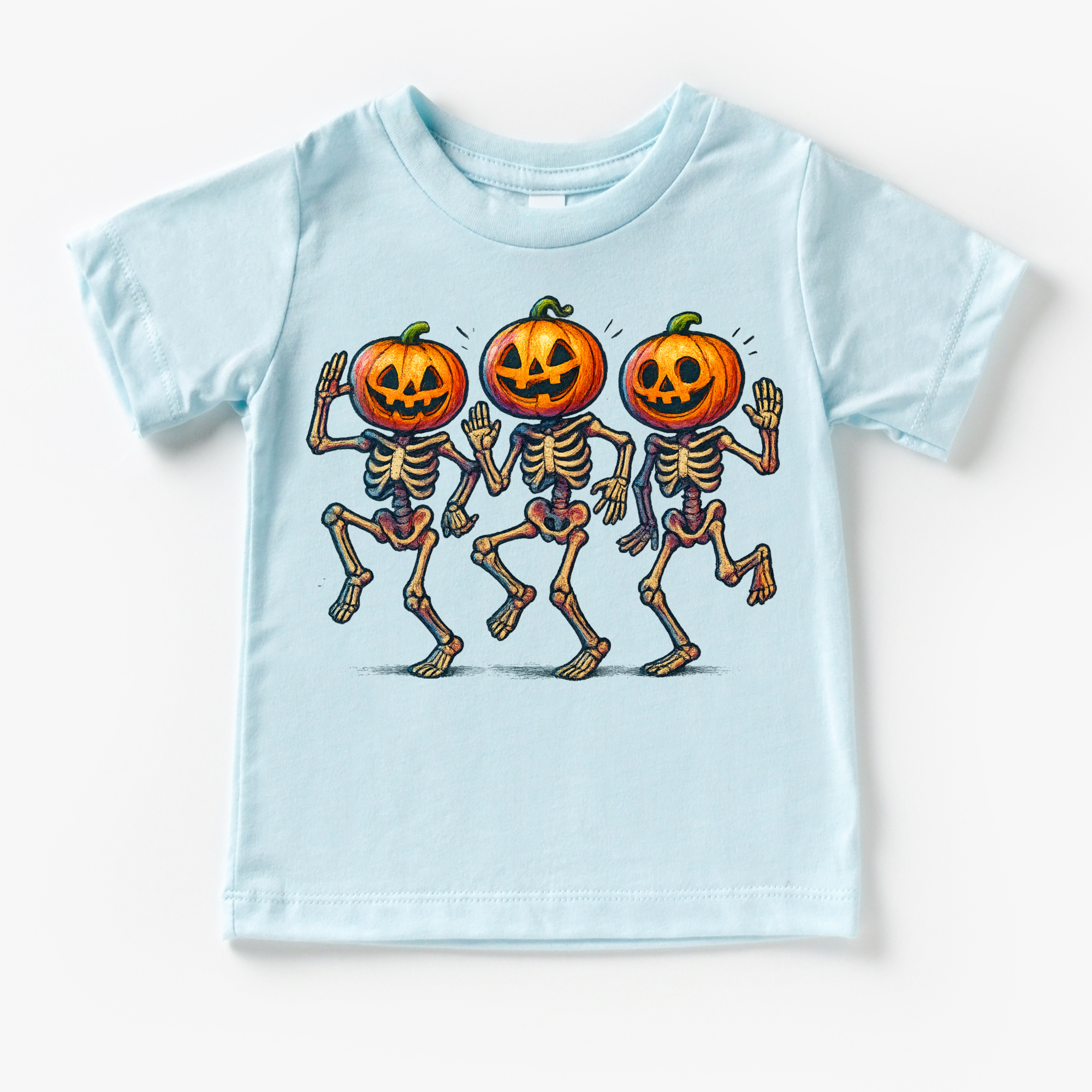 Dancing Skeleton pumpkin Heads Shirt - Halloween Tee