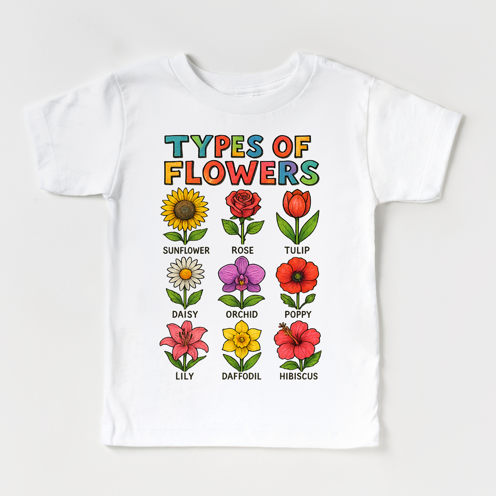 Types Of Flowers Gardening Shirt - Flowers Tee