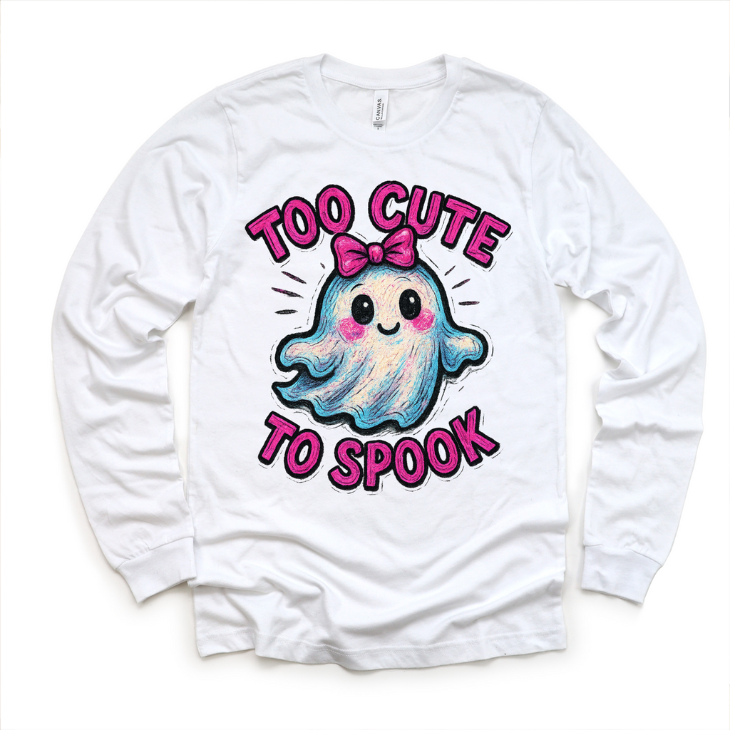 Too Cute To Spook Halloween Shirt - Girls Halloween Tee