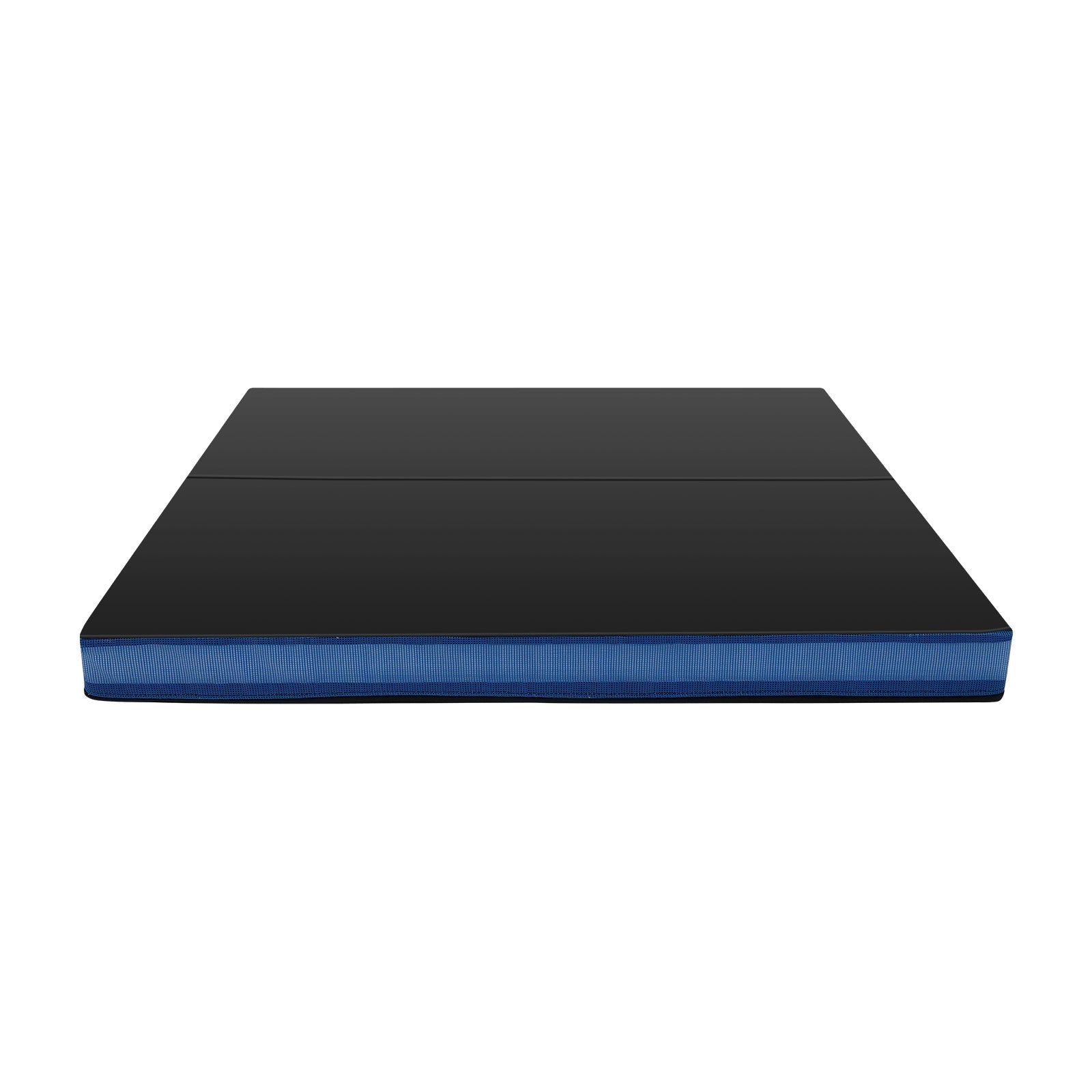 Bi-Fold Gymnastics Mat Thick Folding Exercise Mat with Carrying Handles-Black