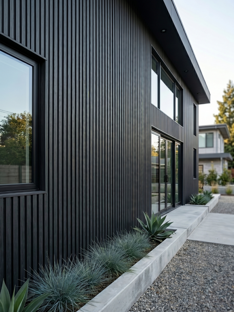 Black Composite Wide Exterior Cladding | 5 PC/Box (32 sq ft)