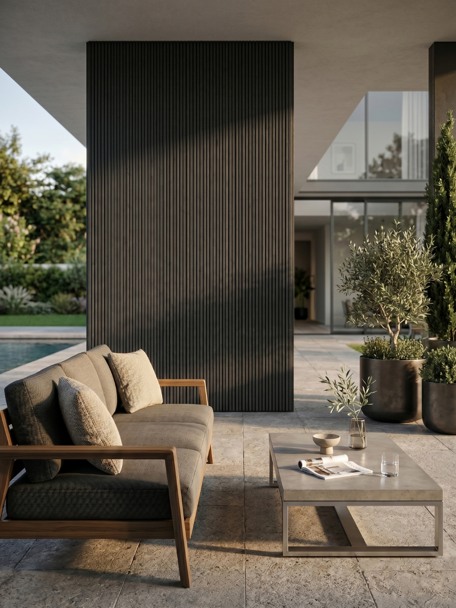 Black Composite Wide Exterior Cladding | 5 PC/Box (32 sq ft)
