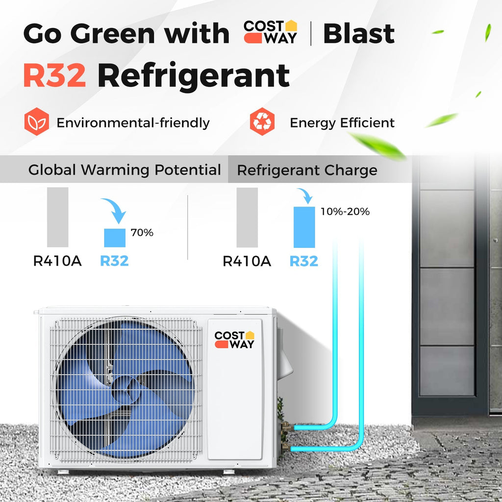Blast Series 12000 BTU 17 SEER2 208-230V Ductless Mini Split Air Conditioner and Heater