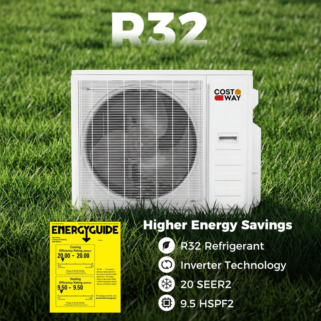 Blast Pro 38000 BTU 3 Zone 20 SEER2 Mini Split AC with Heat Pump