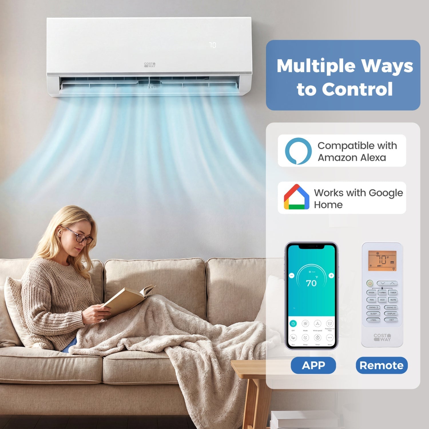Blast Pro Series 12000 BTU 20 SEER2 115V Wifi Enabled Mini Split Air Conditioner and Heater