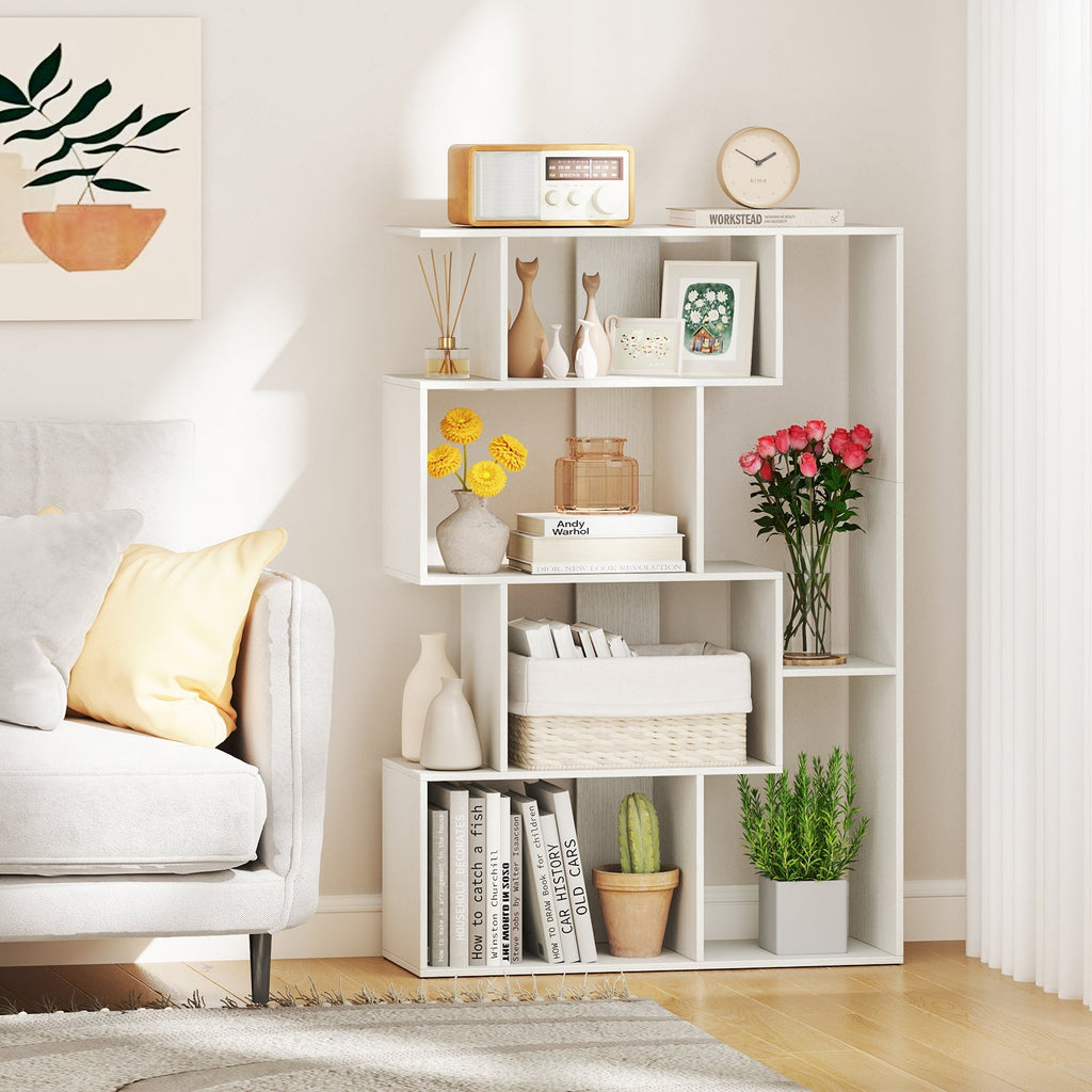 47 Inch 6-Cube Open-back Geometric Bookshelf for Bedroom Living Room