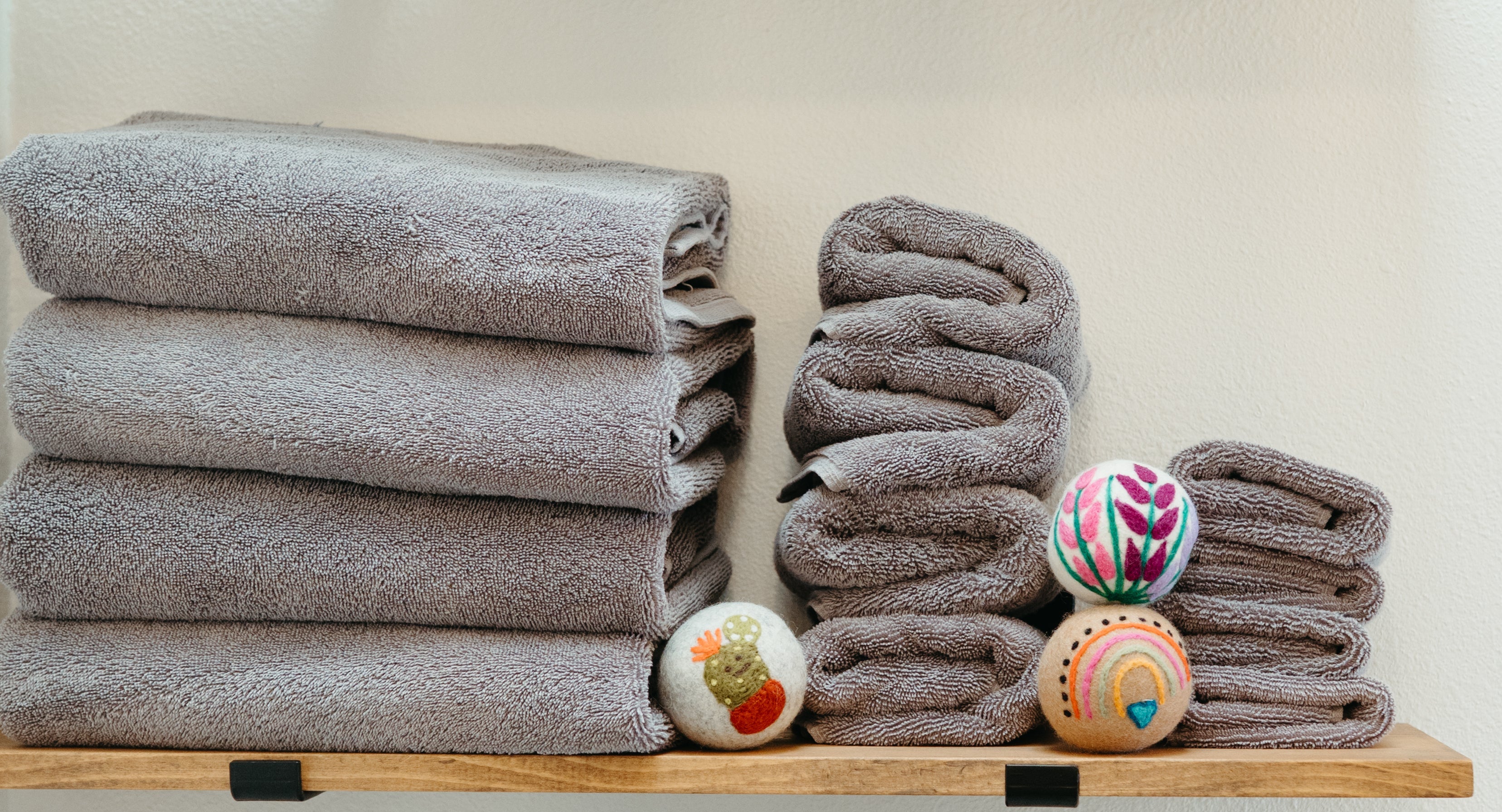 Organic Wool Dryer Balls--Rainbow Brite