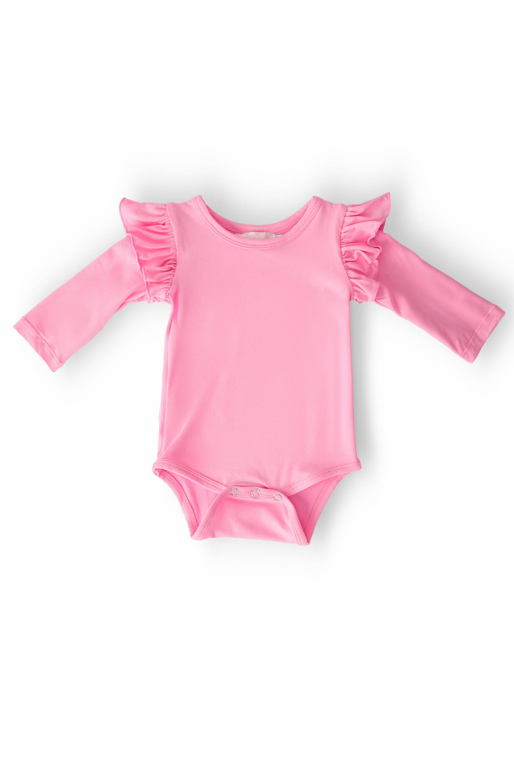 Bubblegum Pink L/S Flutter Bodysuit