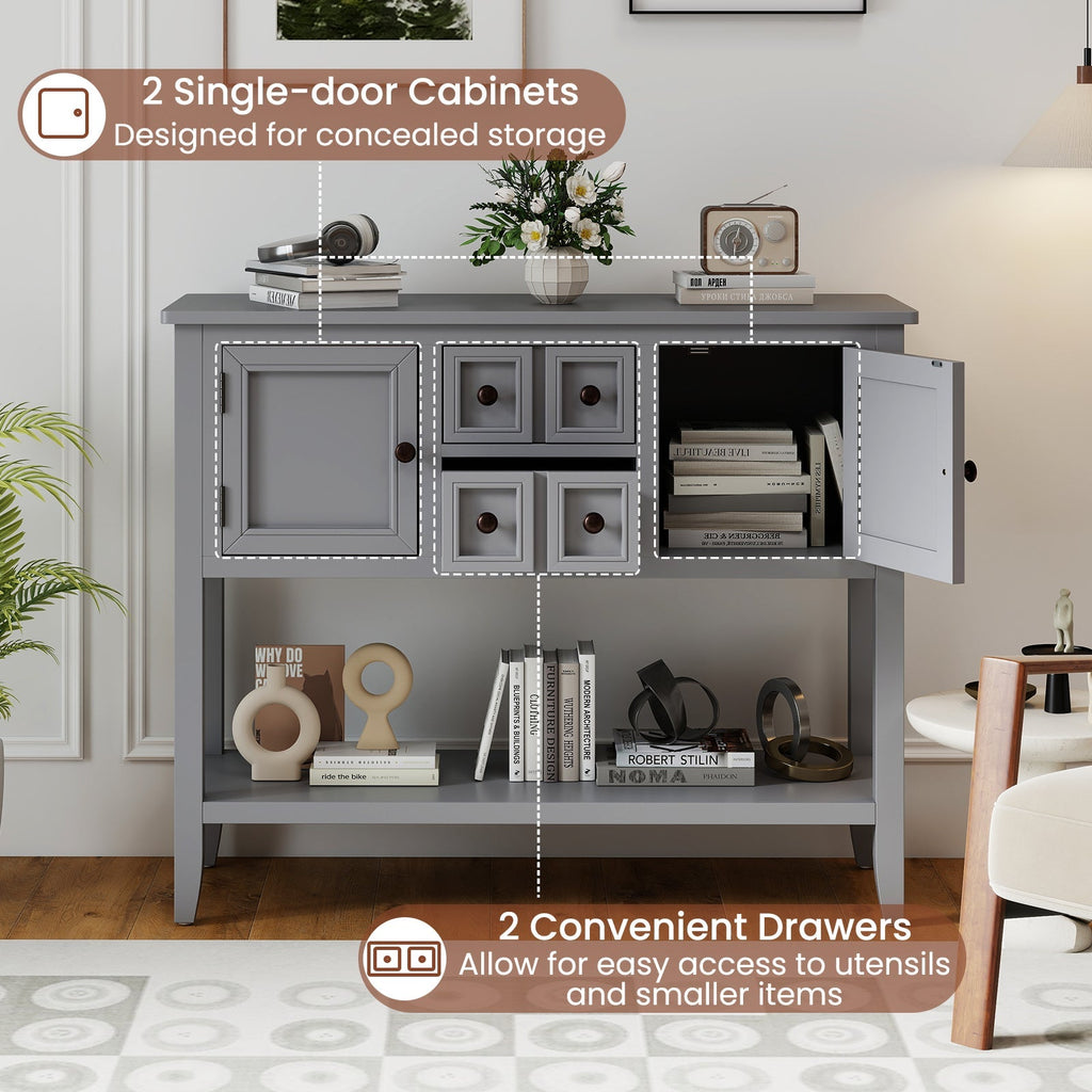 Buffet Sideboard Cabinet with 2 Doors and 2 Drawers
