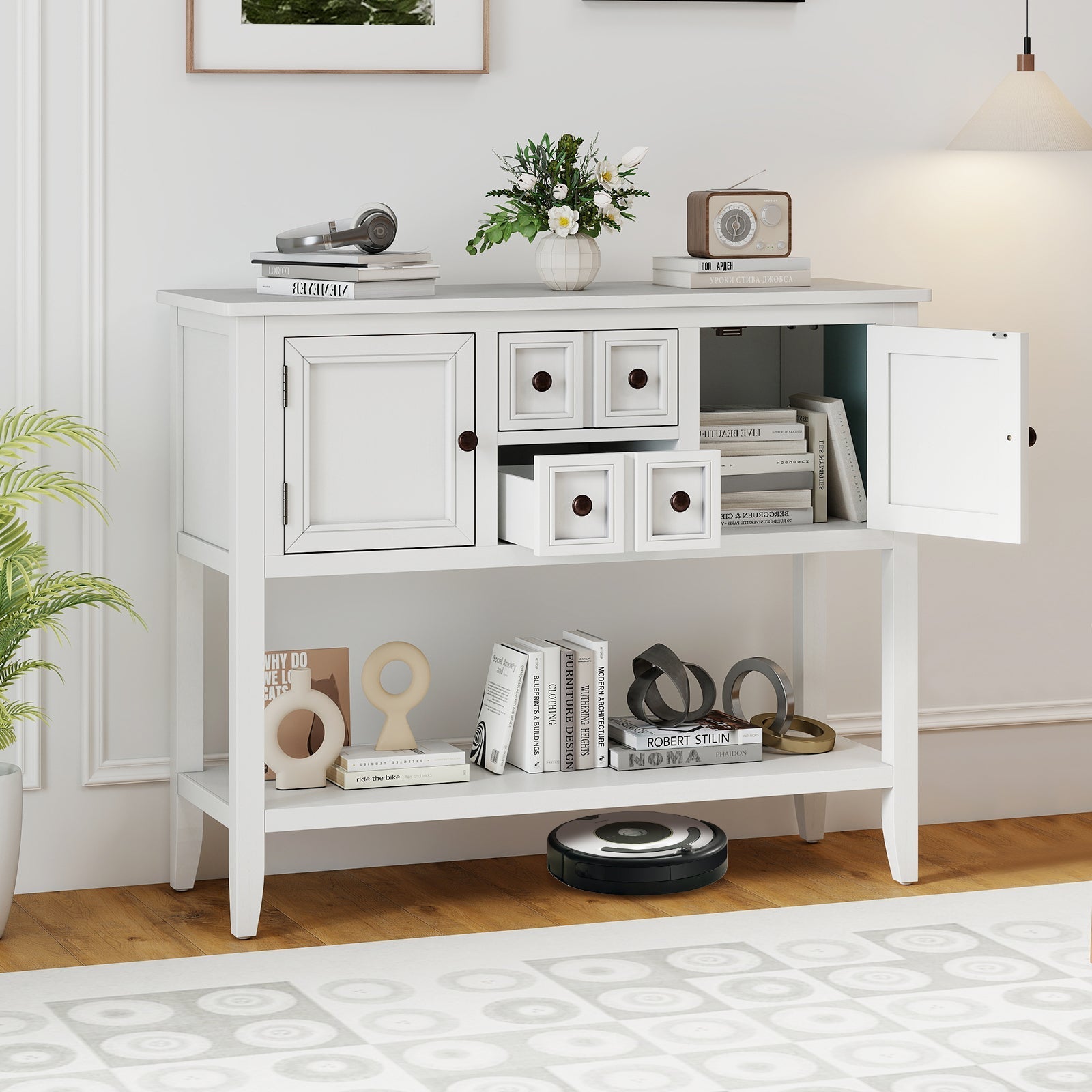 Buffet Sideboard Cabinet with 2 Doors and 2 Drawers