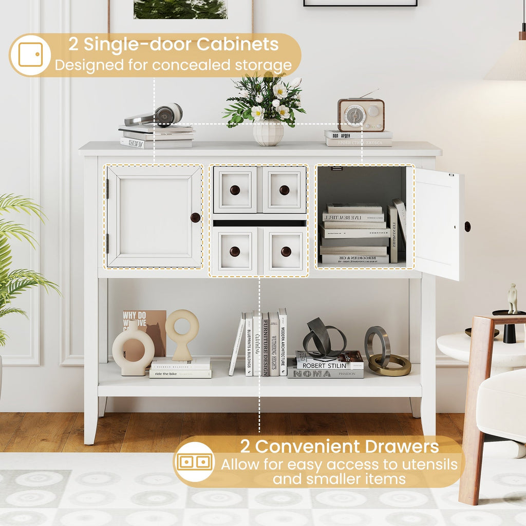 Buffet Sideboard Cabinet with 2 Doors and 2 Drawers