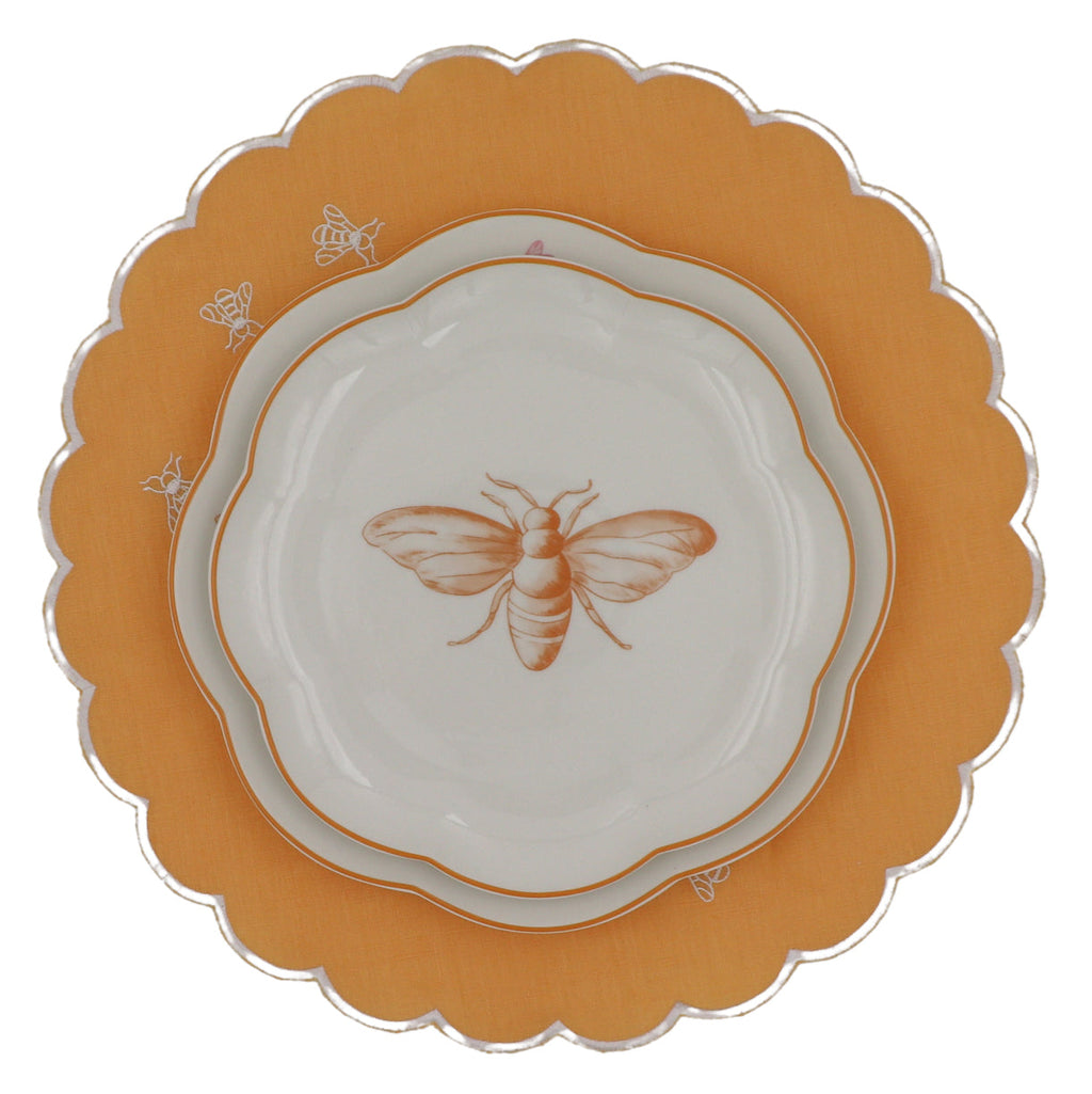 Bumble Homecoming Scalloped Starter Plate - Case of 12 Plates (+3 Bonus Plates)