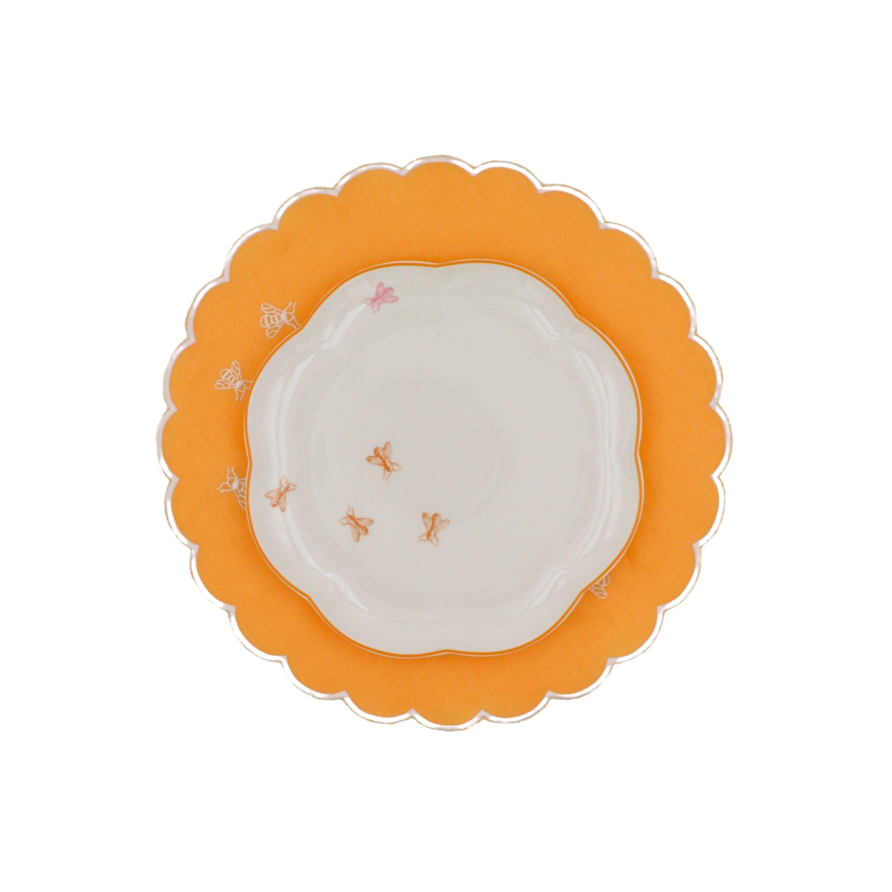 Bumble Voyage Scalloped Dinner Plate - Case of 12 Plates (+3 Bonus Plates)