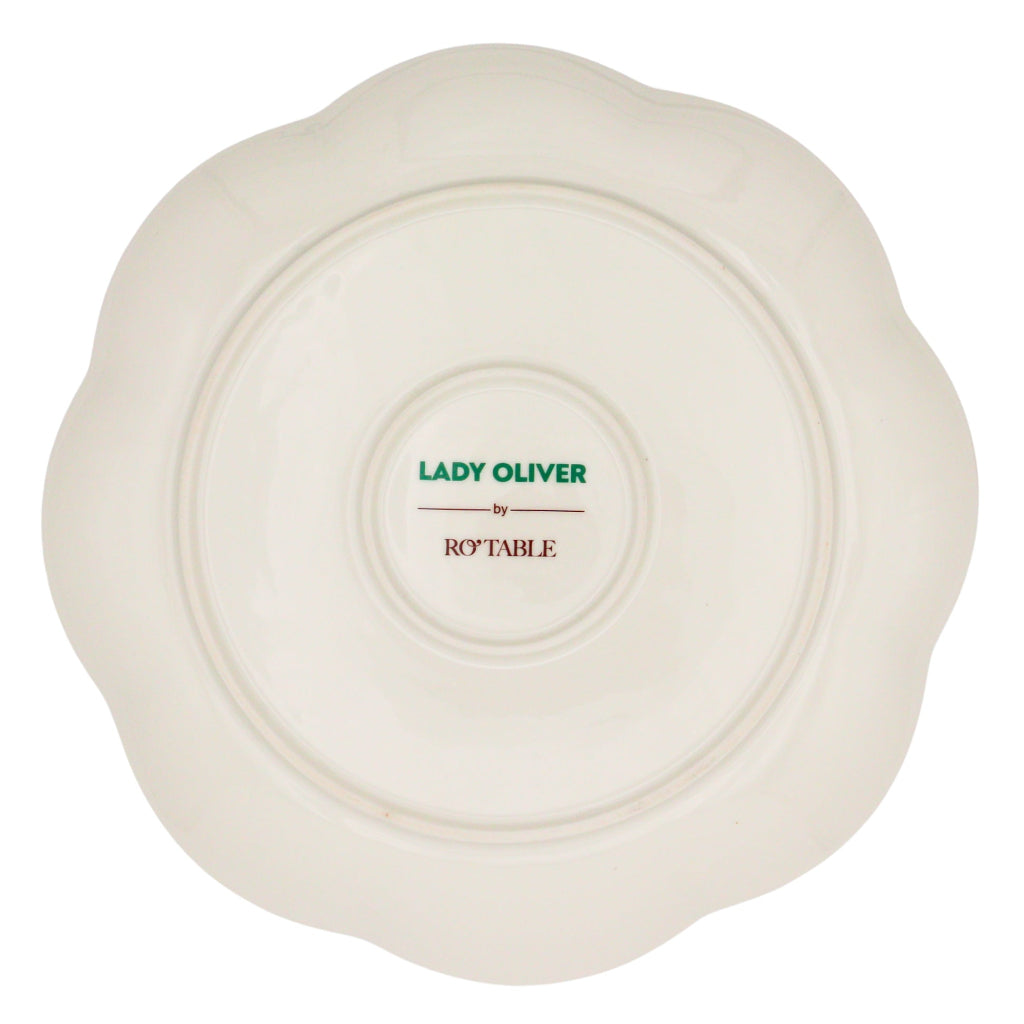 Bumble Voyage Scalloped Dinner Plate - Case of 12 Plates (+3 Bonus Plates)