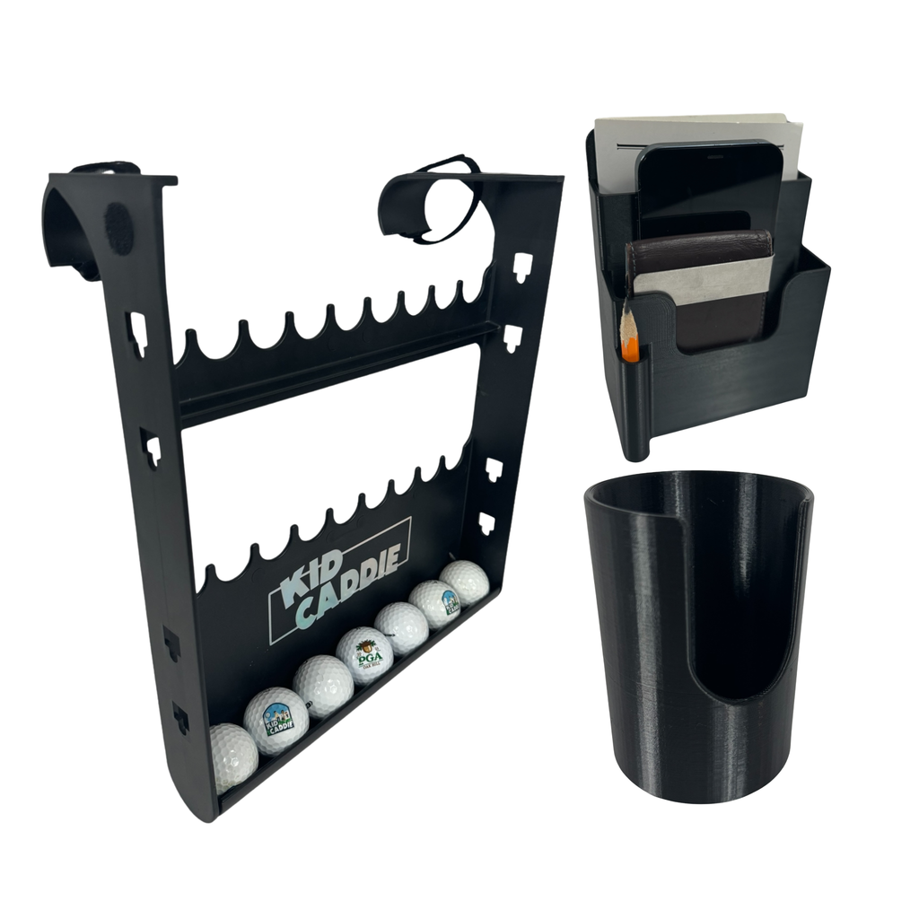 Back Nine Bundle - Kid Caddie, Organizer and Cup Holder Accessory Bundle