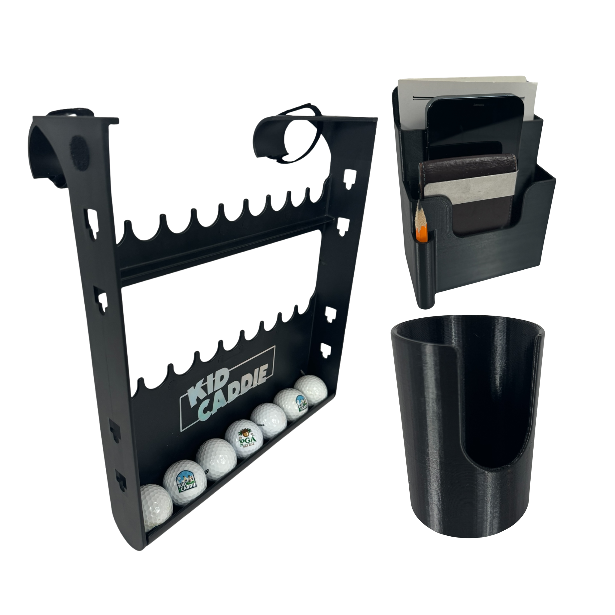 Back Nine Bundle - Kid Caddie, Organizer and Cup Holder Accessory Bundle