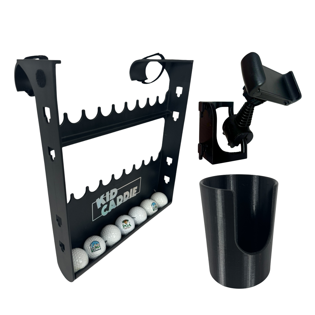 Front Nine Bundle - Kid Caddie, Phone and Cup Holder Accessory Bundle