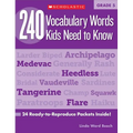 240 Vocabulary Words Kids Need to Know: Grade 5: 24 Ready-To-Reproduce Packets Inside! - Paperback