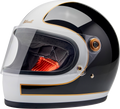 BILTWELL Gringo S Helmet - Gloss White/Black Tracker - XS 1003-566-501
