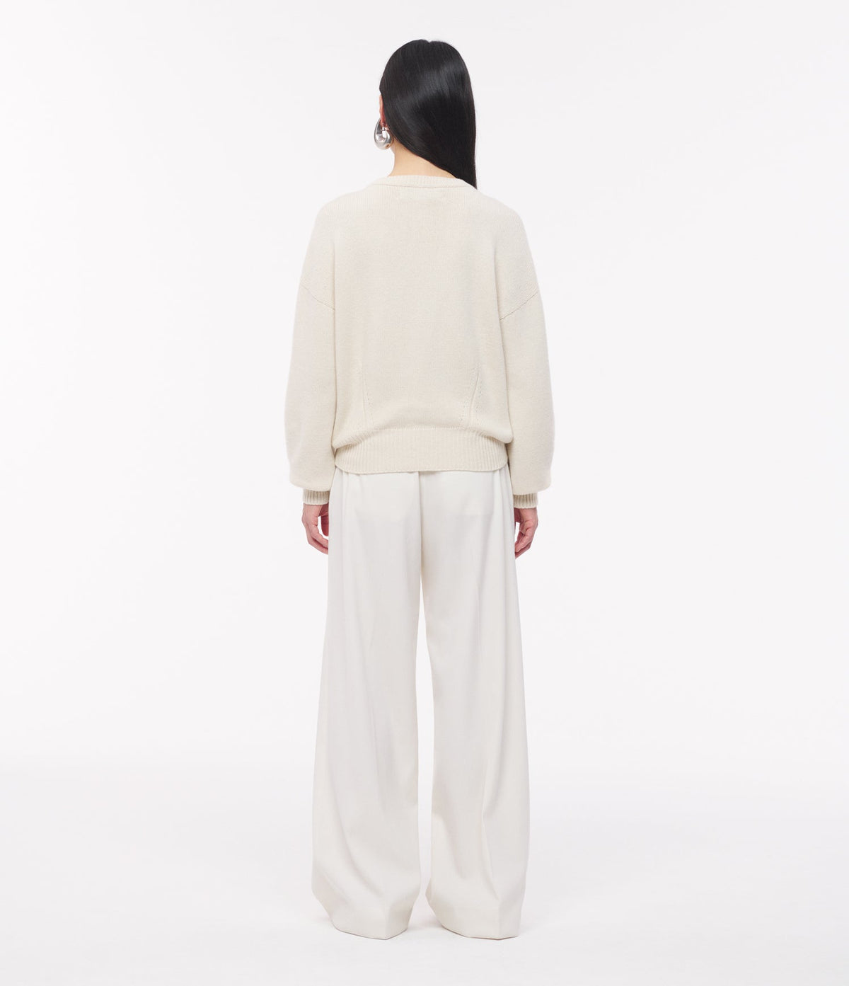 Cashmere Knit Sweatshirt | Ivory