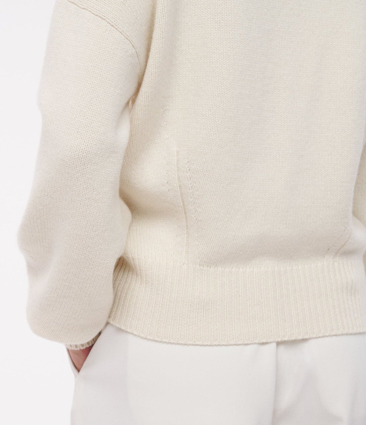 Cashmere Knit Sweatshirt | Ivory