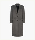 Cashmere Tailored Overcoat | Grey Melange