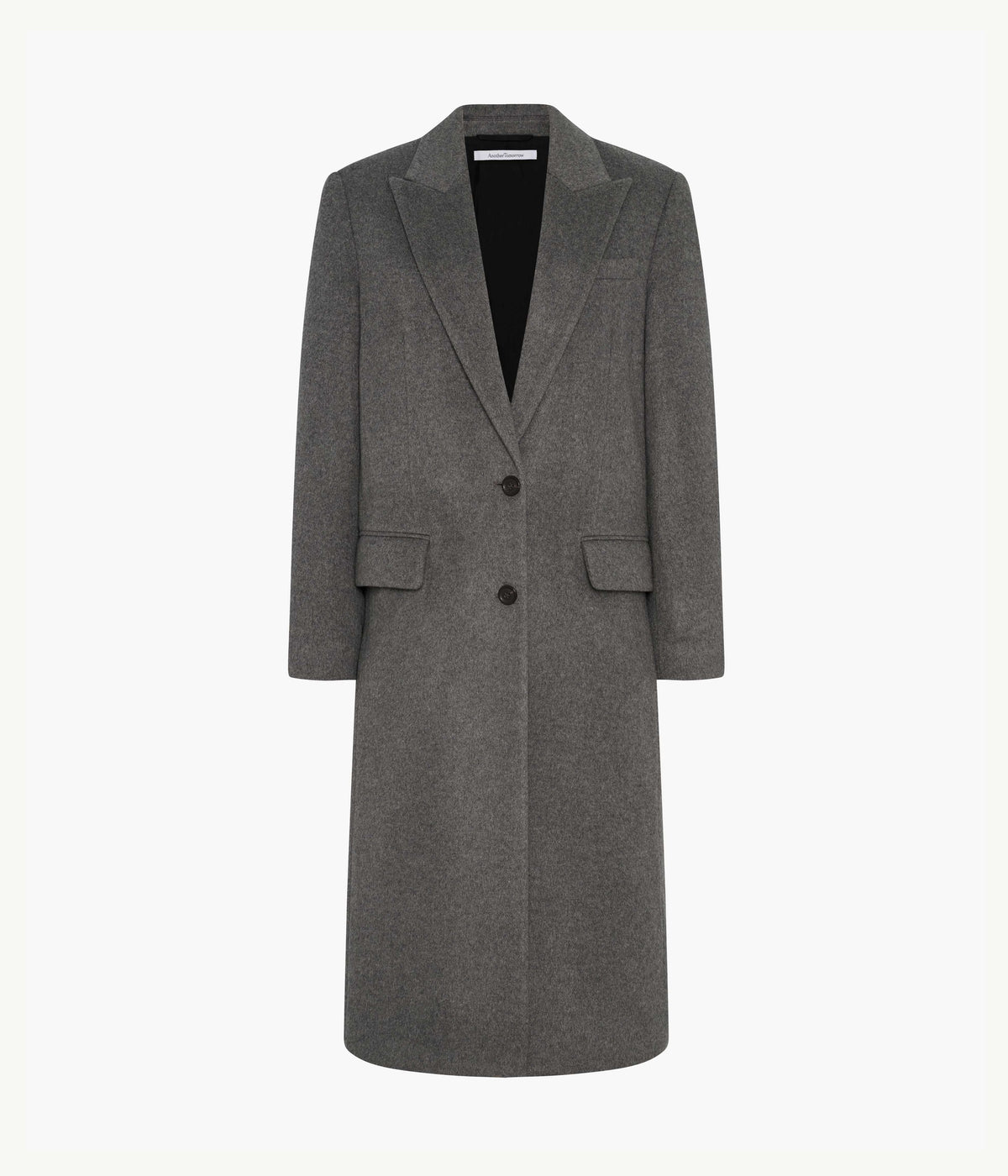 Cashmere Tailored Overcoat | Grey Melange