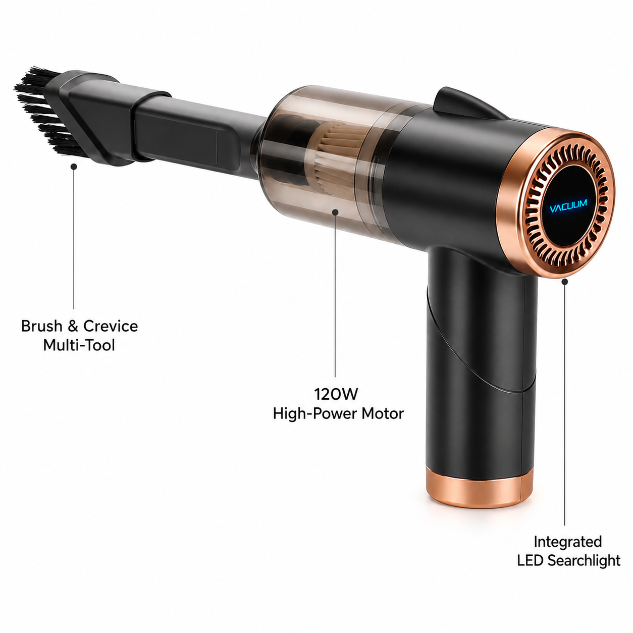 Cordless Handheld Vacuum Cleaner with Searchlight