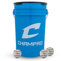 CHAMPRO BASEBALL 6 GALLON BUCKET WITH 24 CBB-200 BALLS