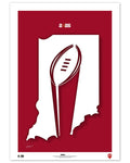 c Minimalist College Football Champions 2025 Limited Edition Art Print (Indiana)