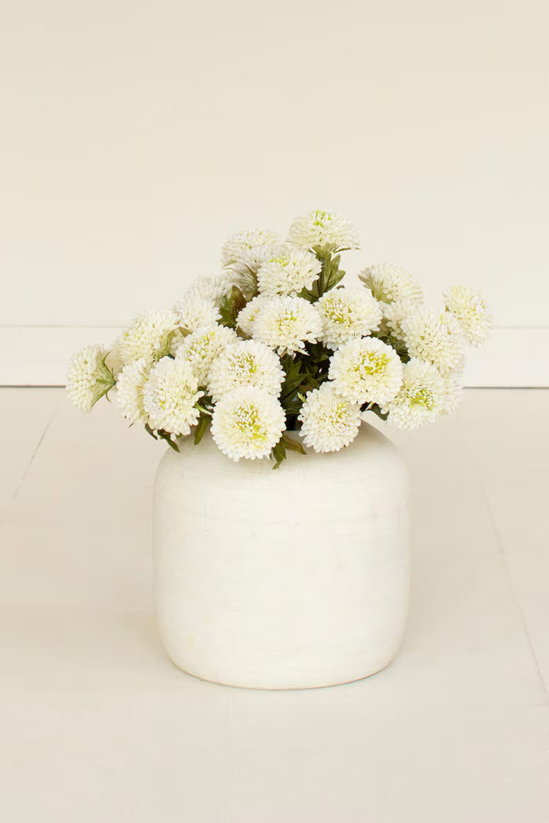 Artificial White Ball Dahlia Bundle