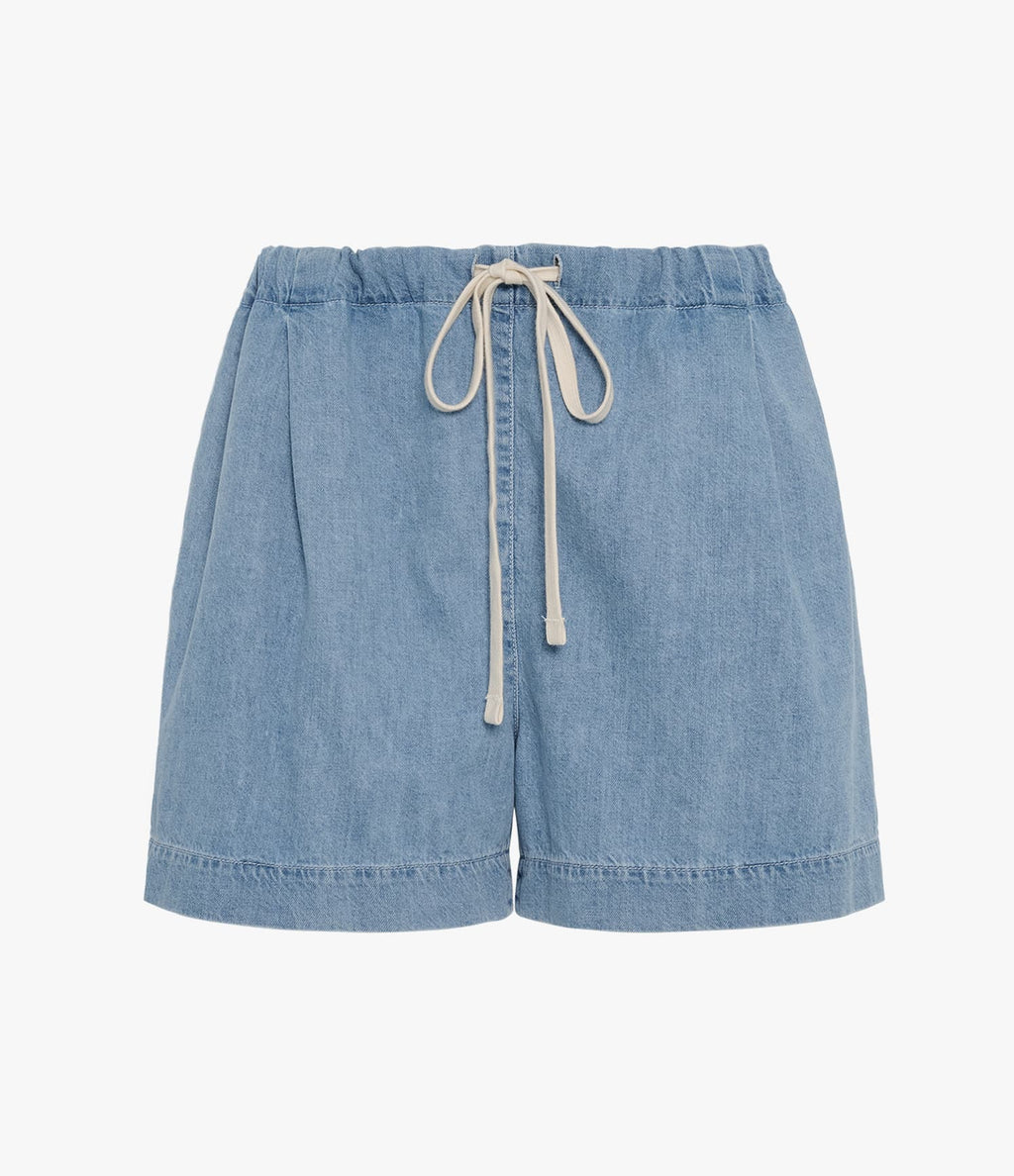 Chambray Drawcord Short | Light Blue Wash