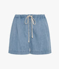 Chambray Drawcord Short | Light Blue Wash