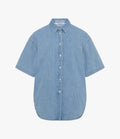Chambray Short Sleeve Shirt | Light Blue Wash