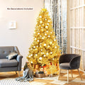 6/7.5 Feet Artificial Tinsel Christmas Tree Hinged with Foldable Stand