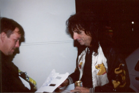 Alice Cooper Signed 3x Bloody Photo Graphics Strat Guitar ACOA