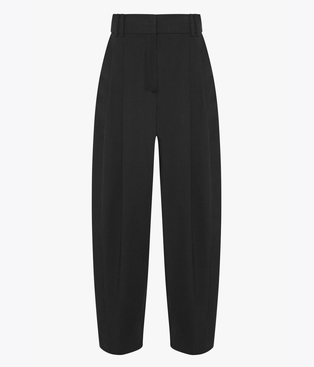 Cropped Tapered Trouser | Black