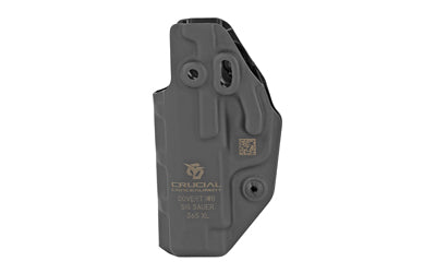 Crucial Concealment Covert IWB |  Inside Waistband Holster |  Ambidextrous |  Kydex |  Black |  Fits Glock 19